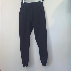 Sevego Black Fleece Lined Joggers Sweatpants Pants Women’s Small Tall